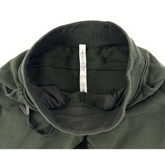 Lululemon Warm Down Jogger Sweat Pants Womens Sz 4 Athleisure Yoga Lounge Green - Picture 2 of 9